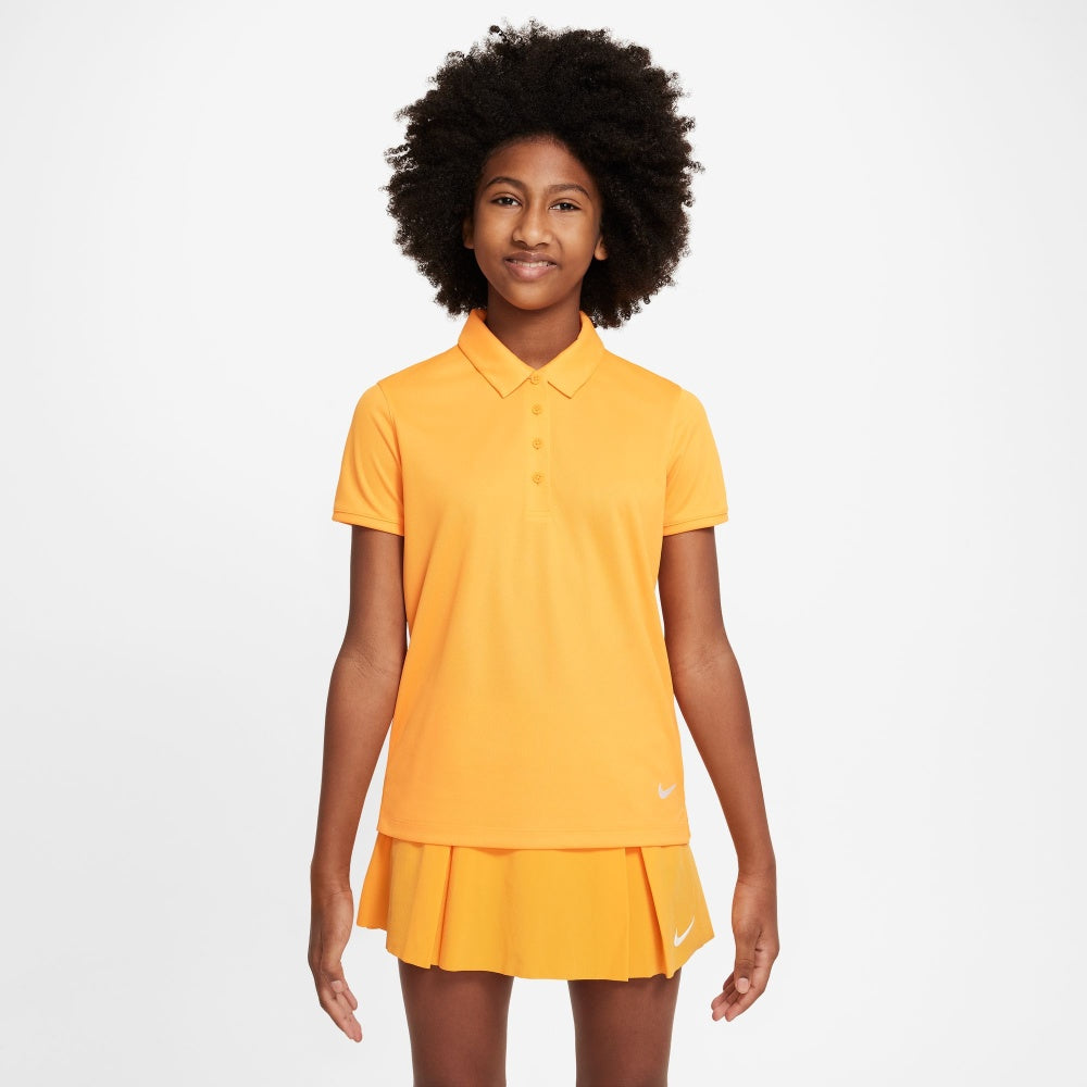 GIRL'S NIKE DRI-FIT VCTRY SS SLD POLO