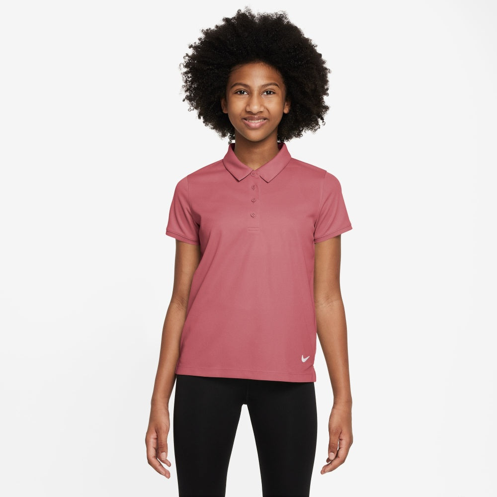 GIRL'S NIKE DRI-FIT VCTRY SS SLD POLO