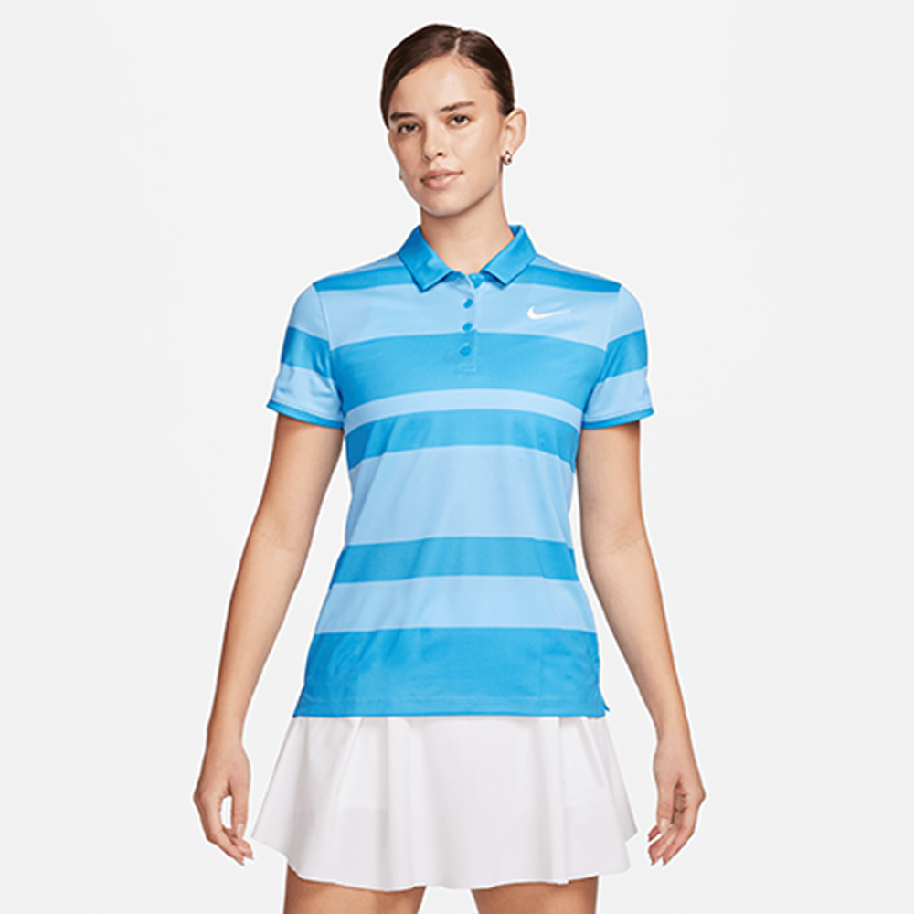 WOMEN'S NIKE DRY-FIT VCTRY SS POLO PRINT