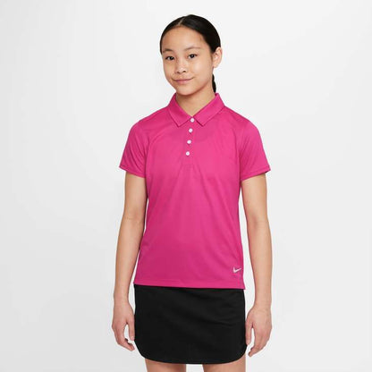 GIRL'S NIKE DRI-FIT VCTRY SS SLD POLO